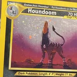 Pokemon Houndoom Double Holo Neo Revelation 8/64 - Image 5