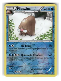 Piloswine 27/135 Uncommon Plasma Storm Pokemon Reverse Holo Lightly Played - Image 1