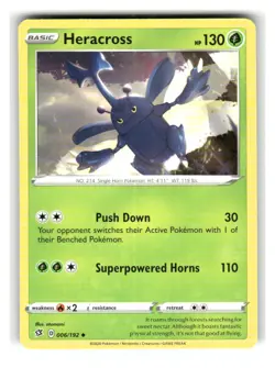 Heracross 006/192 Uncommon Rebel Clash Pokemon Lightly Played - Image 1