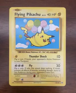 Pokemon TCG Flying Pikachu Card Evolutions 110/108, Regular Secret Rare - Image 1