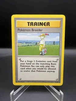 Pokemon Breeder Base Set 76/102 Rare Pokemon Card LP/NM - Image 1
