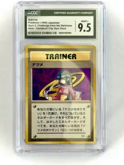 1999 Pokemon TCG Sabrina Holo JPN Yamabuki City Gym Deck CGC 9.5 - Image 1