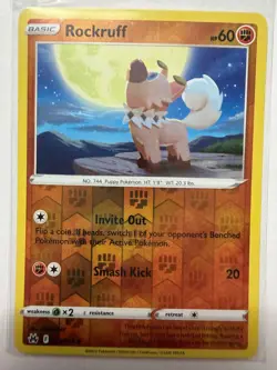 Rockruff 073/159 Common Crown Zenith Pokemon Reverse Holo Near Mint - Image 1