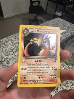 Pokemon Dark Charizard Holo Rare TCG Unlimited Card 4/82 With Swirl - Image 3