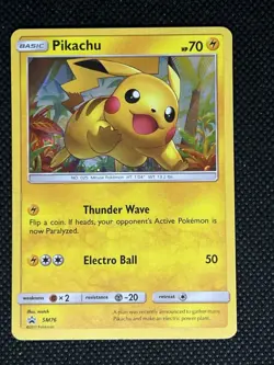 Pokemon Pikachu Promo Holo SM76 Basic SM Set 2017 70 HP - Image 1