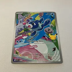 Pokemon First Partner Illustration Collection Popplio Black Star Full Art #045 - Image 2