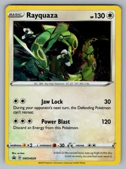 Rayquaza SWSH029 HOLO P Sword & Shield Promo Pokemon NM HOLO - Image 1