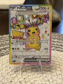Pokemon Pikachu ex 219/191 Surging Sparks Ultra Rare Full Art Holo 200 HP - Image 1
