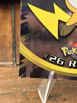 1999 Topps Pokemon TV #26 Raichu Holo Foil Black Logo - Image 3