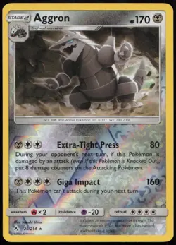 Aggron 125/214 NM Unbroken Bonds Rare Reverse Holo Pokemon - Image 1