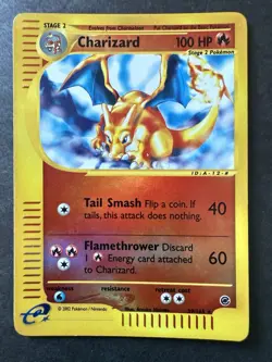 Pokemon TCG Charizard 39/165 Expedition Base Set 2002 Reverse Holo Rare - Image 1