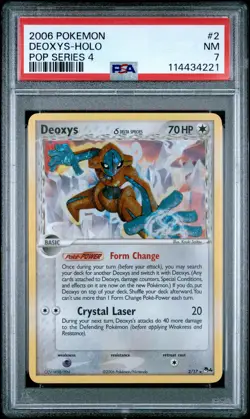 2006 POKEMON POP SERIES 4 #2 DEOXYS-HOLO PSA 7 - Image 1