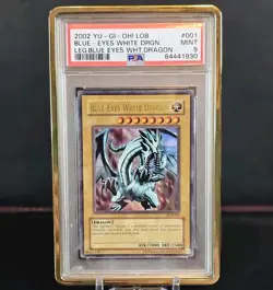 2002 ~ Blue Eyes White Dragon ☆ Legend of Blue Eyes ☆ LOB-001 ~ PSA 9 ☆ MINT - Image 1