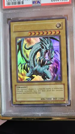 2002 ~ Blue Eyes White Dragon ☆ Legend of Blue Eyes ☆ LOB-001 ~ PSA 9 ☆ MINT - Image 3