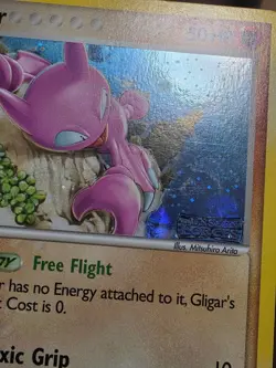 HP Stamped Pokemon Gligar EX Unseen Forces Holo Rare Card 2005 57/115 - Image 5