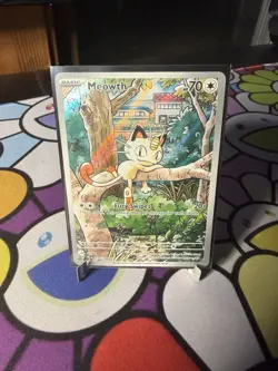 Pokemon Meowth 106/094 Phantasmal Flames Illustration Rare Holo Basic 70 HP Card - Image 1