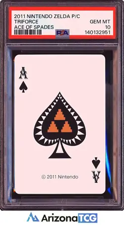 The Legend Of Zelda 2011 Ace Of Spades Triforce Playing Card GEM MINT PSA 10 - Image 1