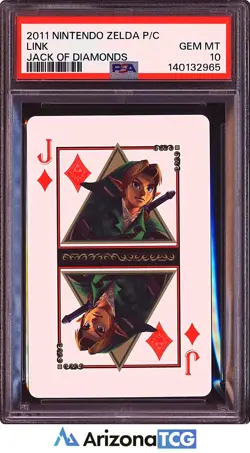 The Legend Of Zelda 2011 Link Jack Of Diamonds Zelda Playing Cards PSA 10 - Image 1