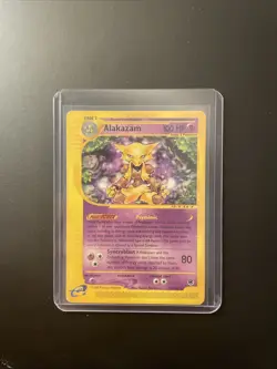 2002 Pokemon TCG Expedition Base Set Alakazam Non-Holo Rare Card 33/165 - Image 1