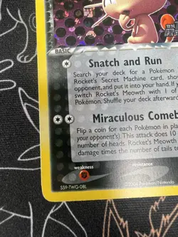Pokemon Rocket's Meowth Reverse Holo Stamped EX Team Rocket Returns 46/109 - Image 4