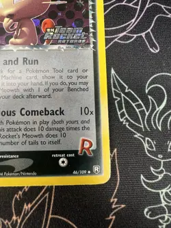 Pokemon Rocket's Meowth Reverse Holo Stamped EX Team Rocket Returns 46/109 - Image 5
