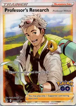 Professor's Research (Full Art) Ultra Rare Pokemon GO 078/078 NM - Image 1