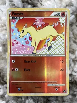 Ponyta 72/102 2010 Triumphant - Pokemon Card TCG Reverse Holo - NM Vintage - Image 1