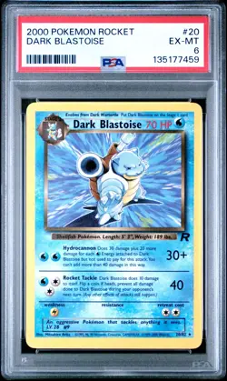 2000 POKEMON ROCKET #20 DARK BLASTOISE PSA 6 - Image 1