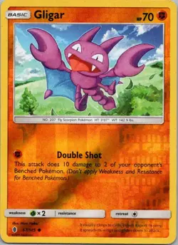 Pokemon TCG Gligar 67/145 Guardians Rising Rev Holo MP - Image 1