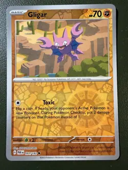 Pokemon TCG Gligar 91/182 Paradox Rift SV4 Reverse Holo NM - Image 1