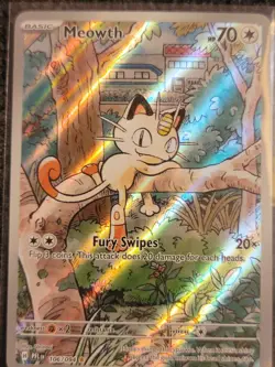 Meowth 106 Phantasmal Flames Holo Pokemon TCG - Image 1