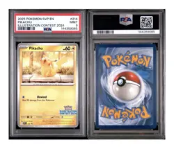 2025 Pokemon SVP Pikachu Illustration Contest 2024 #214 PSA 9 - Image 1