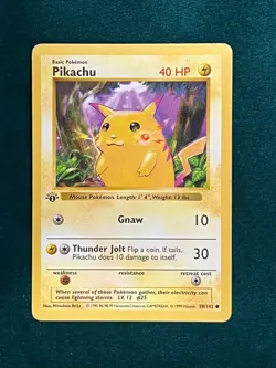 Pikachu #58/102 1st Edition (Red Cheeks) - Pokemon Base Set - Image 5