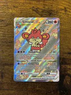 Pokemon TCG Simisear VSTAR GG37/GG70 Crown Zenith: Galarian Gallery NM - Image 1