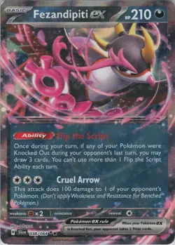 Fezandipiti ex 038/064 Double Rare Shrouded Fable Pokemon Near Mint - Image 1