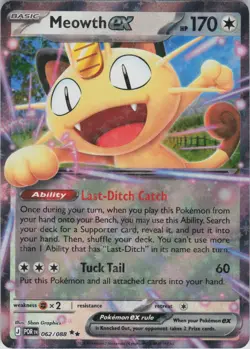 Meowth ex 062/088 Double Rare Perfect Order Pokemon Near Mint - Image 1