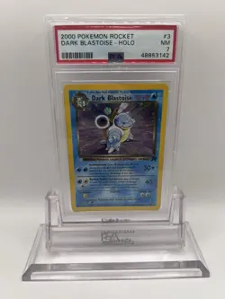 2000 Pokemon Rocket Dark Blastoise 3/82 Team Rocket Holo PSA 7 #3 - Image 1