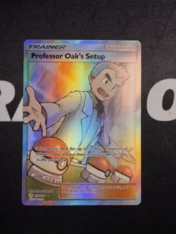 Pokemon Professor Oak's Setup Full Art Ultra Rare Holo 233/236 Cosmic Eclipse - Image 1