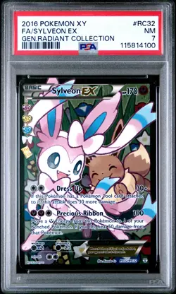POKEMON GENERATIONS RADIANT COLLECTION SYLVEON EX #RC32 PSA 7 NM #115814100 - Image 1