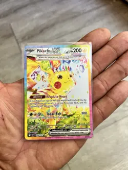 Pokemon Pikachu ex Tera Full Art Special Illustration Rare Holo Surging Sparks - Image 3