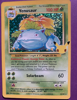 2021 Pokemon Set Venusaur Classic Collection Holo Celebrations #15/102 - Image 1