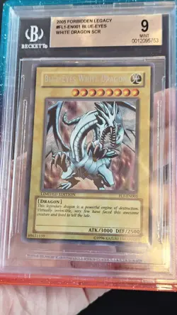2005 Yugioh Forbidden Legacy ☆ BLUE-EYES WHITE DRAGON☆FL1-EN001 BGS 9☆ MINT - Image 2