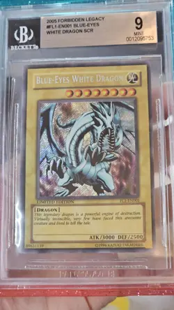 2005 Yugioh Forbidden Legacy ☆ BLUE-EYES WHITE DRAGON☆FL1-EN001 BGS 9☆ MINT - Image 4