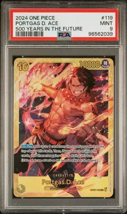 2024 ONE PIECE OP07-500 YEARS IN THE FUTURE #119 PORTGAS D. ACE PSA 9 - Image 1