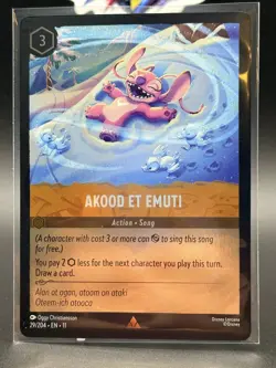 Disney Lorcana Winterspell Akood Et Emuti 29/204 Cold Foil - Lilo & Stitch NM/M - Image 2