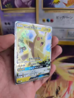 Pokemon Karte Card Holo Ash Pikachu GX Ash Vs Team Rocket Fullart japanese Exc- - Image 4