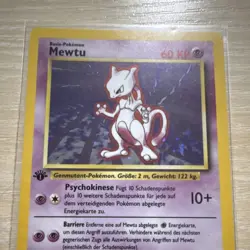 Mewtwo 10/102 Base Set 1st Edition Holo Rare German Pokemon TCG Card - Image 2