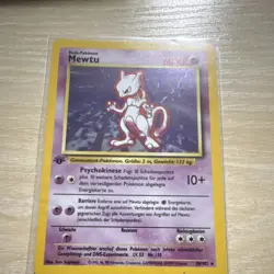 Mewtwo 10/102 Base Set 1st Edition Holo Rare German Pokemon TCG Card - Image 4