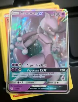 Mewtwo GX 31/68 Hidden Fates Pokemon Card NM W/Top Load Plastic - Image 1