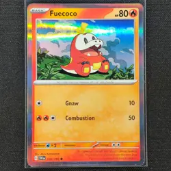 Fuecoco - 036/198 - Holo Rare Promo - Scarlet & Violet - Pokemon Card - VLP - Image 1